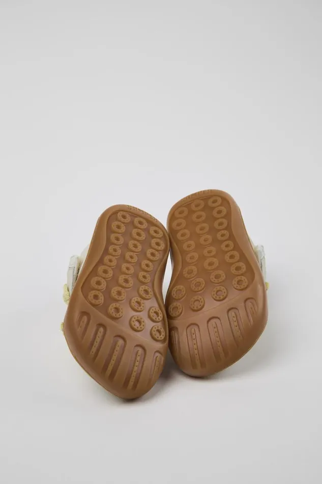 Hook And Loop Kids Camper Peu White Leather Shoes Hook And Loop Kids Camper Peu White Leather Shoes