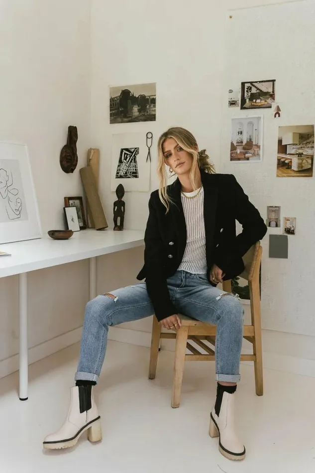 Isabella Blazer In Black Black Women Bohme Jackets and Blazers