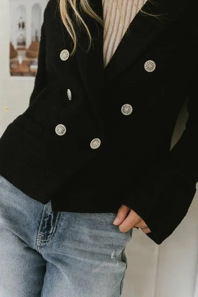 Isabella Blazer In Black Black Women Bohme Jackets and Blazers