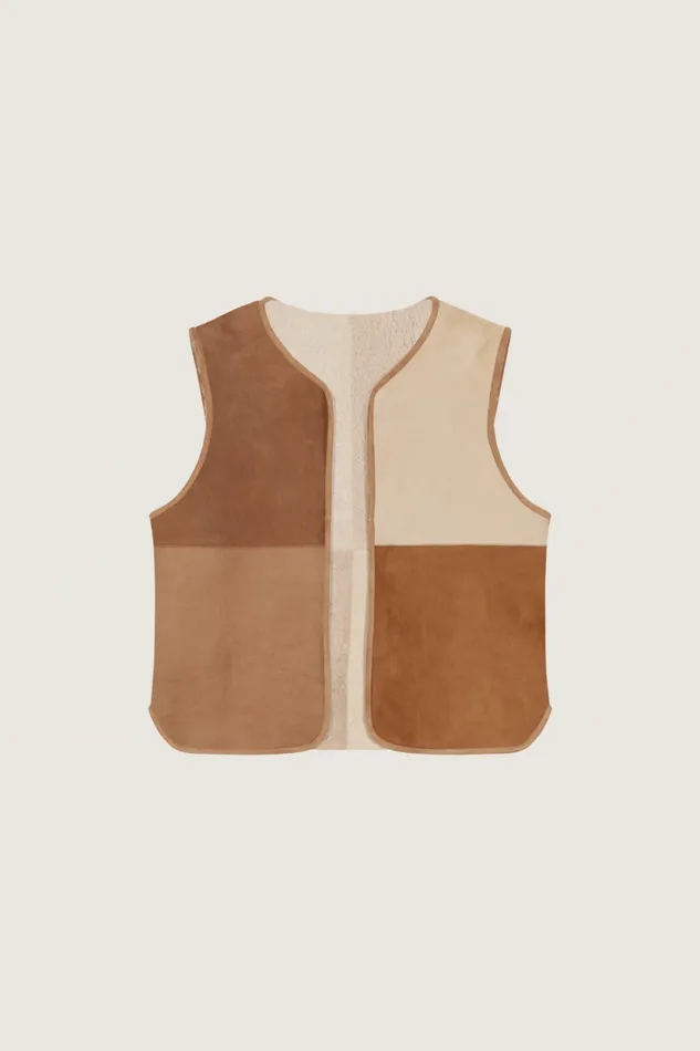 Jackets and Coats Women Soeur VINH REVERSIBLE SLEEVELESS WAISTCOAT Offwhitebeige