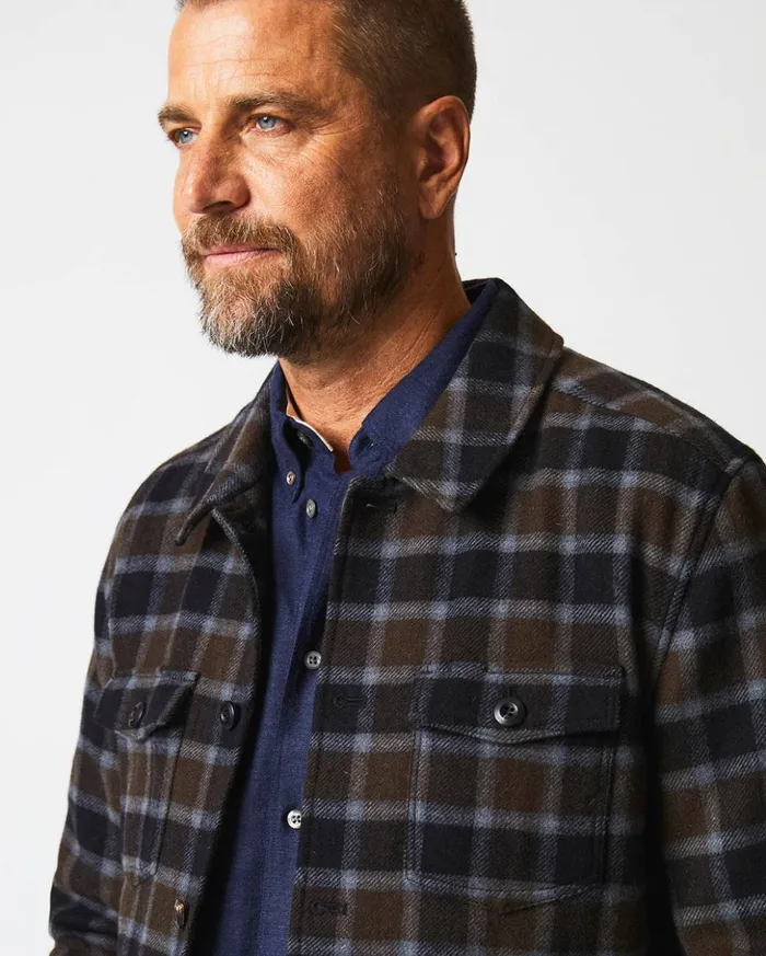 Jackets and Outerwear Men Billy Reid Mo Shirt Jacket Olivemulti