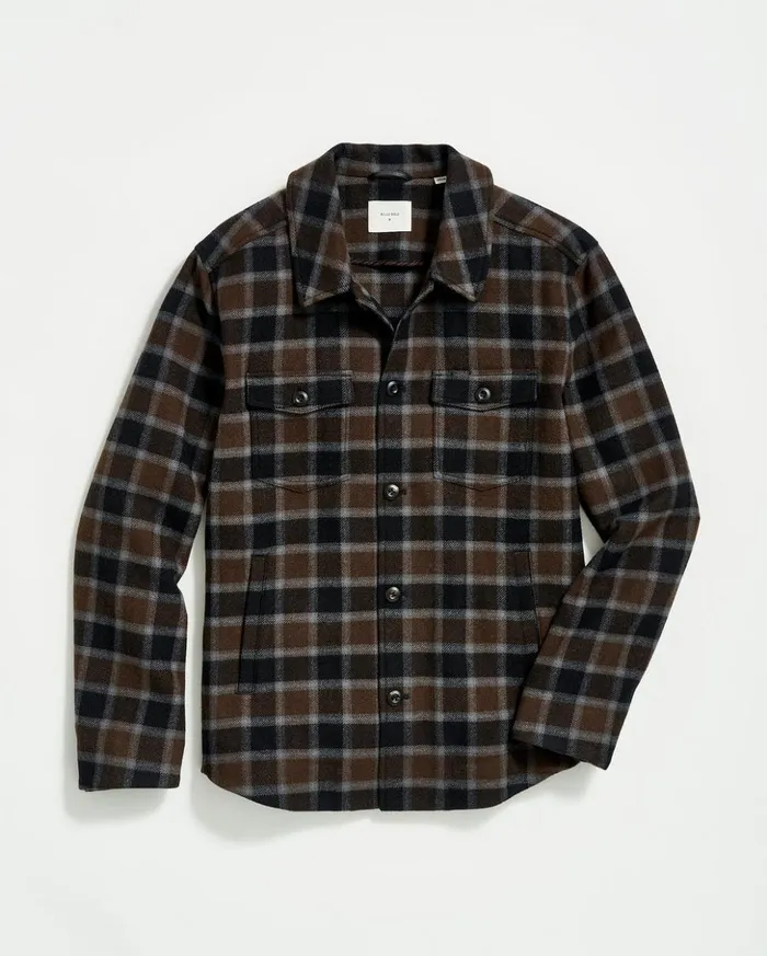 Jackets and Outerwear Men Billy Reid Mo Shirt Jacket Olivemulti