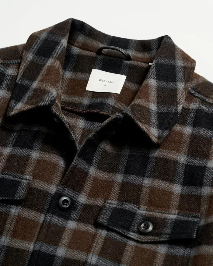Jackets and Outerwear Men Billy Reid Mo Shirt Jacket Olivemulti