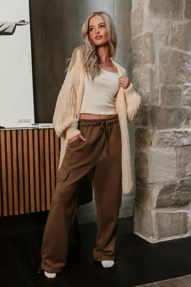 Joanna Cargo Sweatpants In Mocha Mocha Women Bohme Pants
