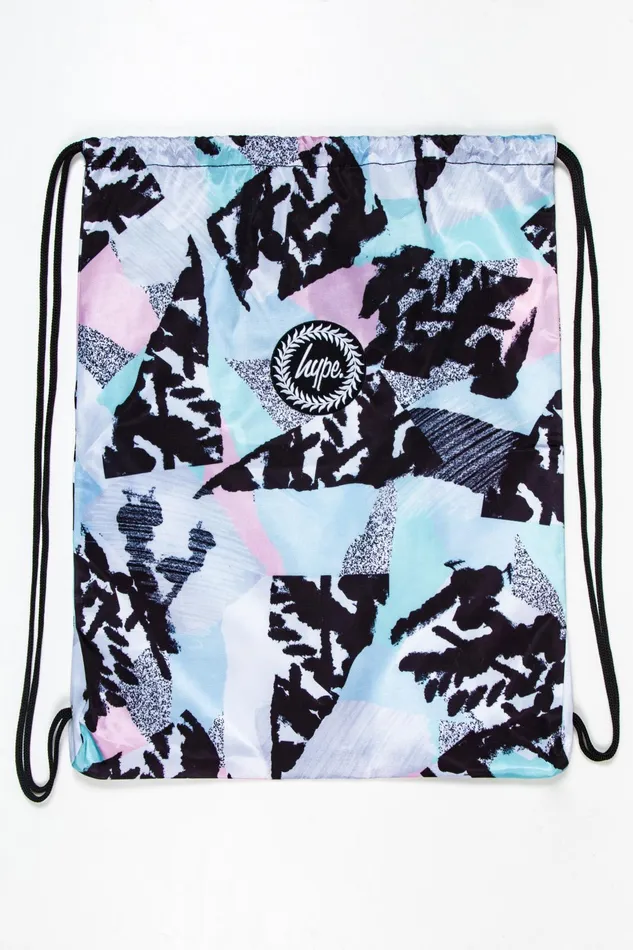 Just Hype Drawstring Bags Hype Pastel Abstract Drawstring Bag