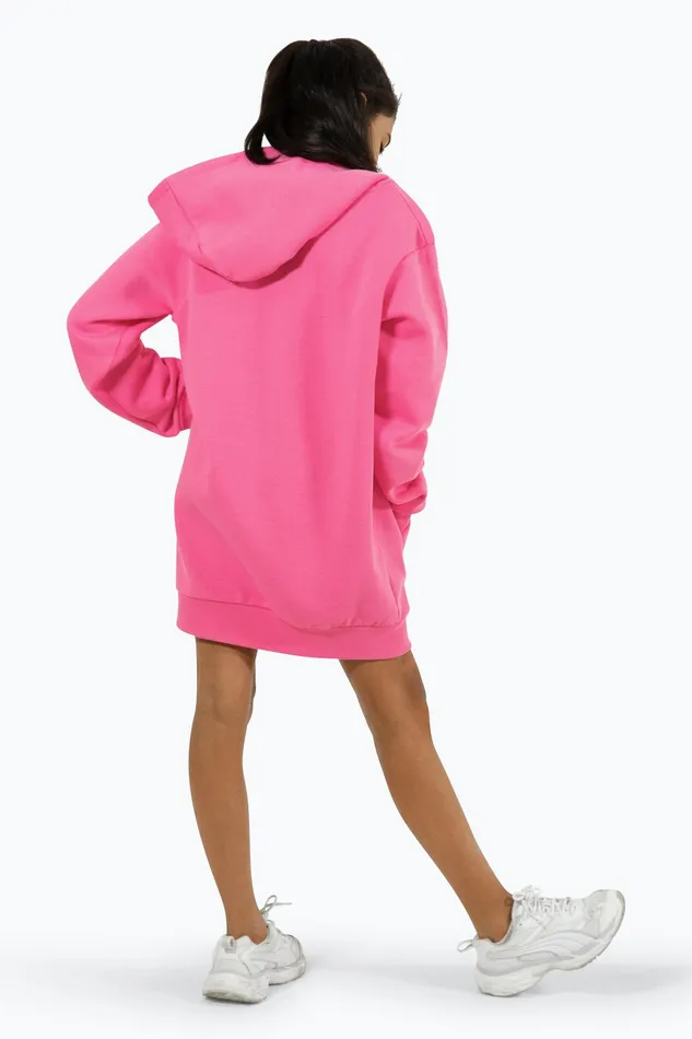 Just Hype Hoodies and Pullovers Hype Girls Pink Leopard Hoodie Dress