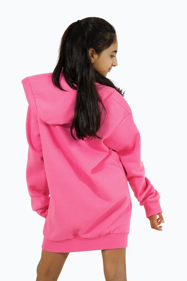 Just Hype Hoodies and Pullovers Hype Girls Pink Leopard Hoodie Dress