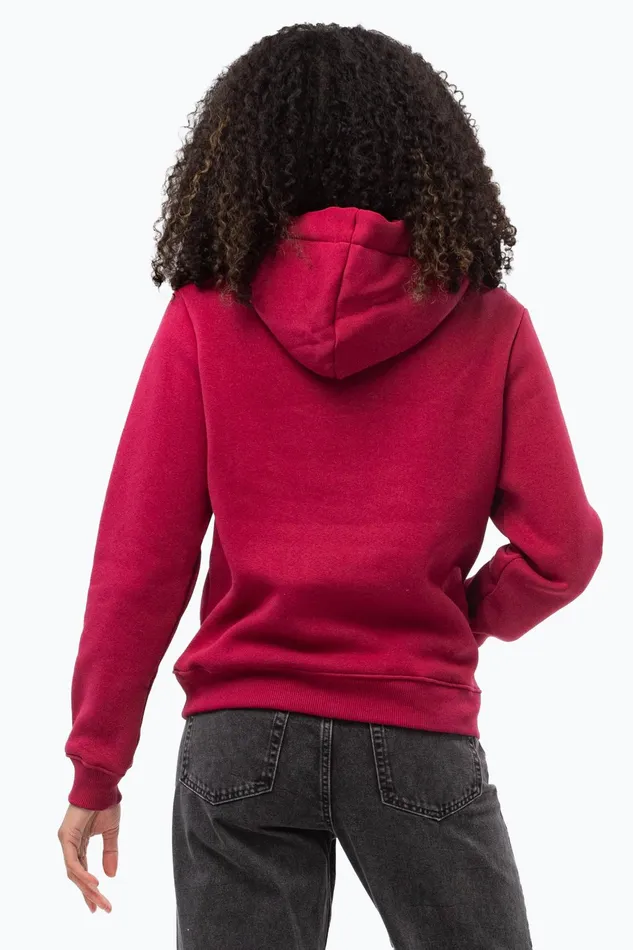Just Hype Hoodies and Sweatshirts Hype Womens Burgundy Drawstring Hoodie Just Hype Hoodies and Sweatshirts Hype Womens Burgundy Drawstring Hoodie