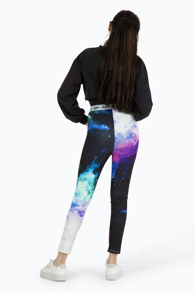 Just Hype Leggings and Bralettes Hype Girls Multi Purple Chalk Leggings