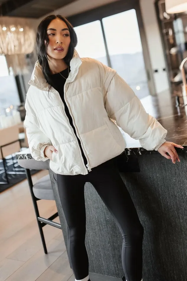 Kai Detachable Sleeve Jacket In Cream Cream Women Bohme Outerwear