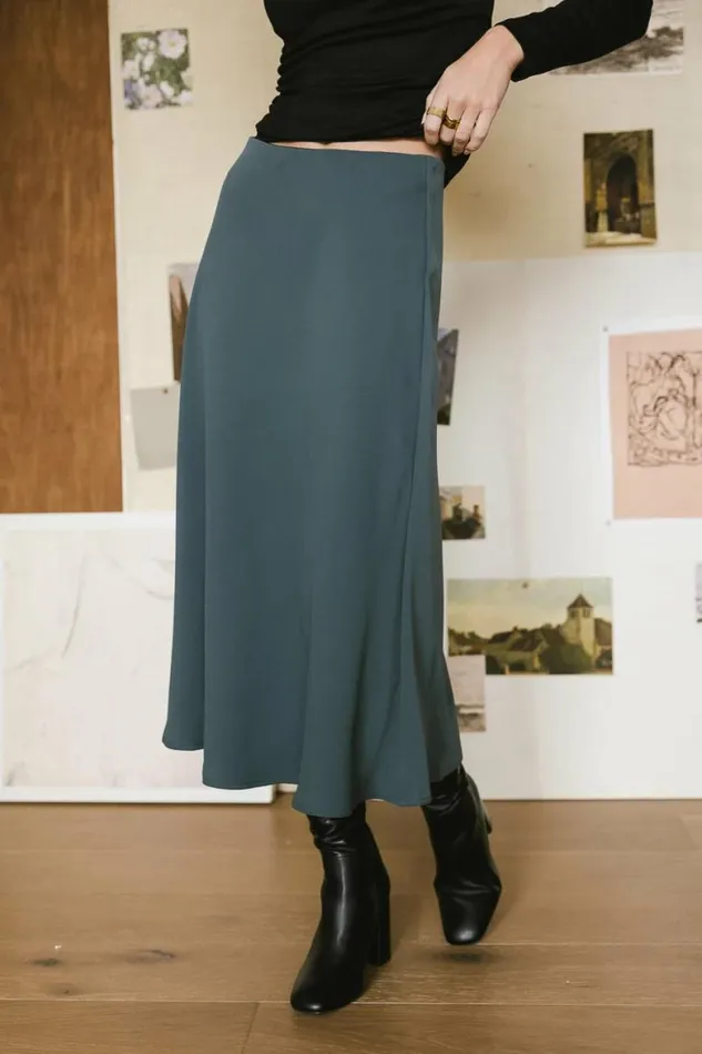 Kamila Skirt In Teal Teal Women Bohme Skirts