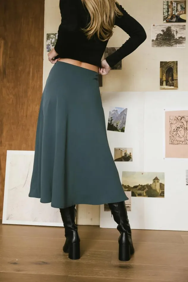 Kamila Skirt In Teal Teal Women Bohme Skirts