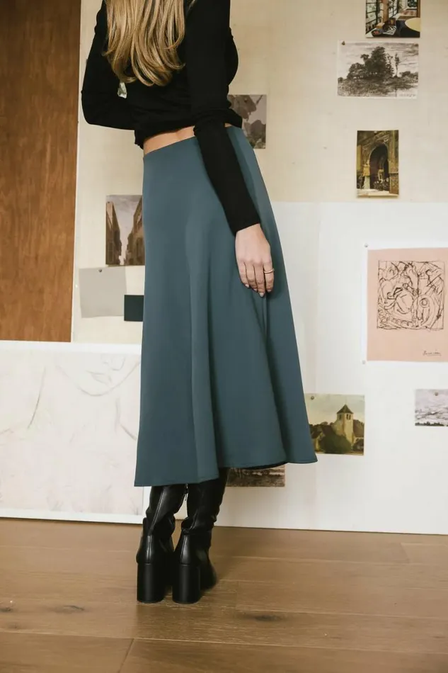 Kamila Skirt In Teal Teal Women Bohme Skirts