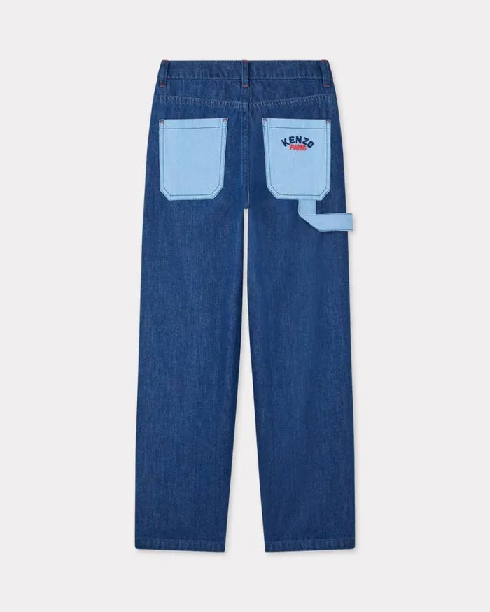 Kids 039East West039 Jeans In Cotton Navy Blue Kenzo Pants And Shorts