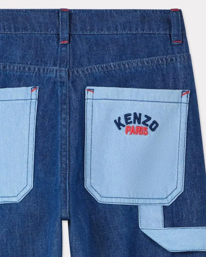 Kids 039East West039 Jeans In Cotton Navy Blue Kenzo Pants And Shorts