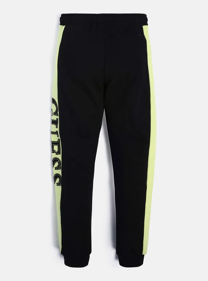 Kids Big Boy GUESS Black Yellow Logo Active Pants 716 Kids Big Boy GUESS Black Yellow Logo Active Pants 716