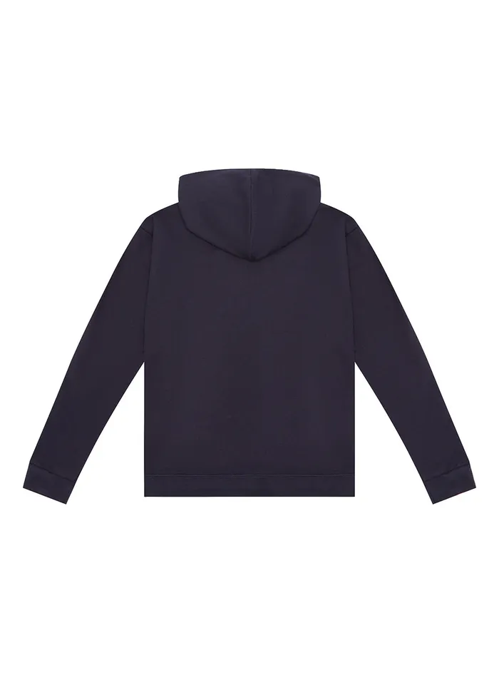 Kids Big Boy GUESS Blue Multi Logo Hooded Zip Jacket 716