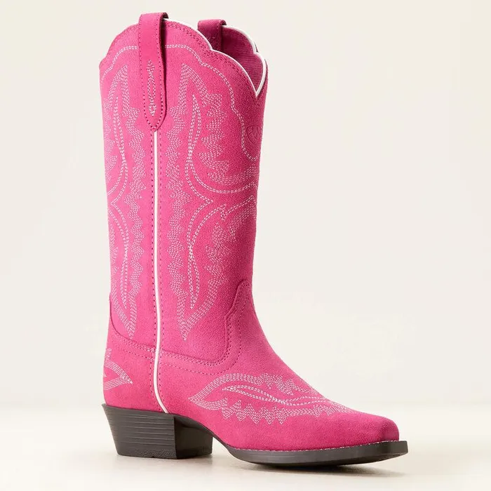 Kids Big Kids039 Footwear Ariat Casanova Western Boot Haute Pink Suede Kids Big Kids039 Footwear Ariat Casanova Western Boot Haute Pink Suede
