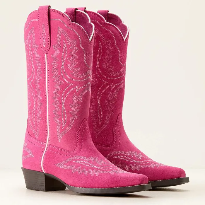 Kids Big Kids039 Footwear Ariat Casanova Western Boot Haute Pink Suede Kids Big Kids039 Footwear Ariat Casanova Western Boot Haute Pink Suede