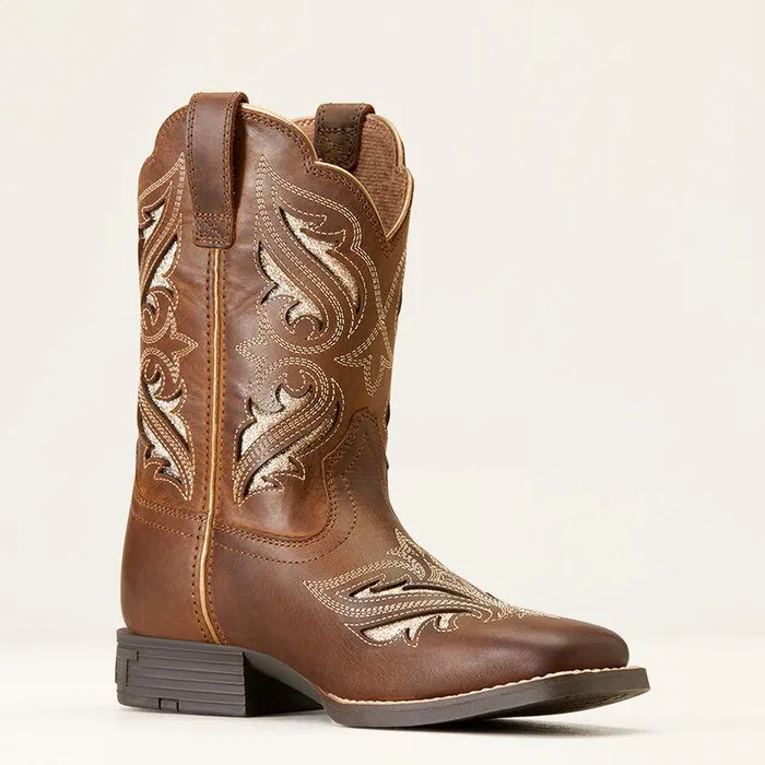 Kids Big Kids039 Footwear Ariat Round Up Bliss Western Boot Sassy Brown