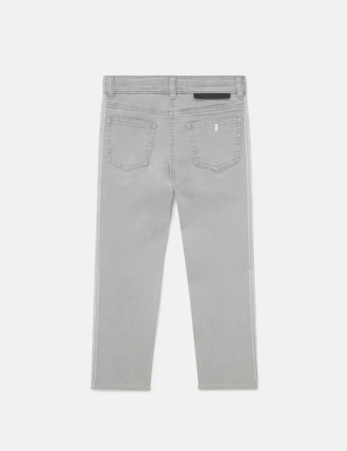 Kids Branded Panel Denim Jeans Grey Stella McCartney Pants and Shorts