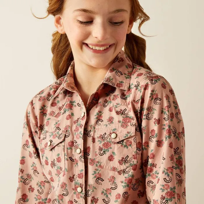 Kids Button Down Shirts Ariat Flowers N039 Horseshoes Shirt Floral Horseshoe Print Kids Button Down Shirts Ariat Flowers N039 Horseshoes Shirt Floral Horseshoe Print