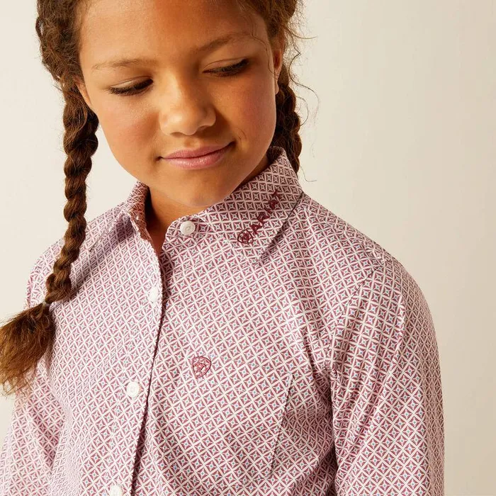 Kids Button Down Shirts Ariat Team Kirby Shirt Finleigh Geo Print Kids Button Down Shirts Ariat Team Kirby Shirt Finleigh Geo Print