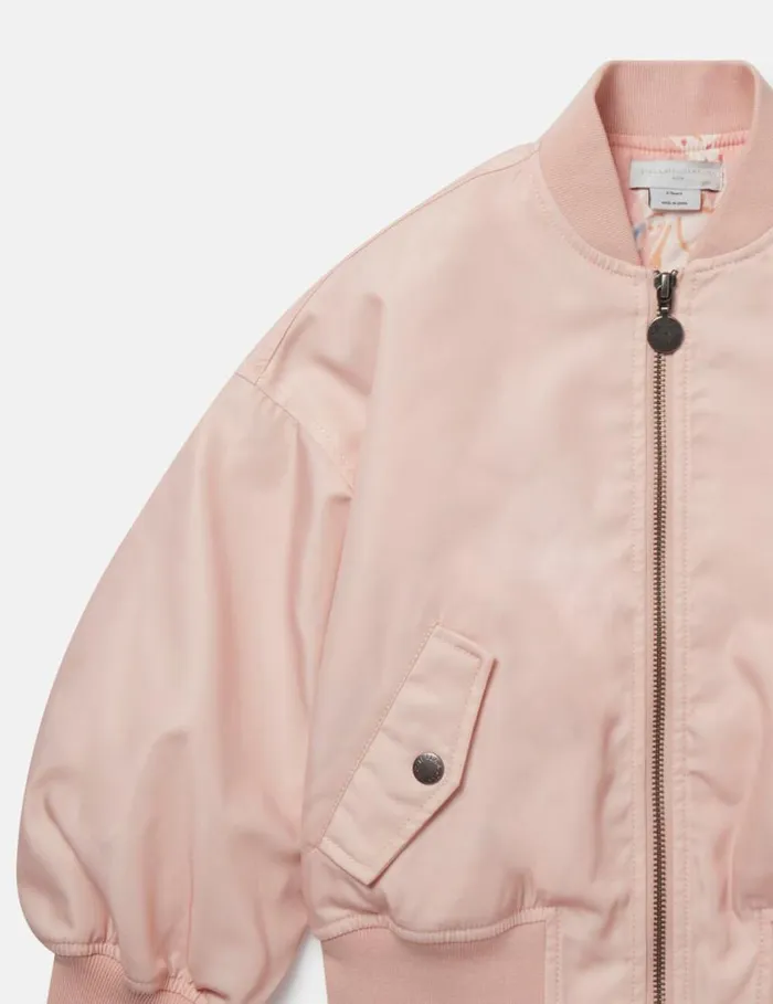 Kids Classic Bomber Jacket Pink Stella McCartney Outerwear Kids Classic Bomber Jacket Pink Stella McCartney Outerwear