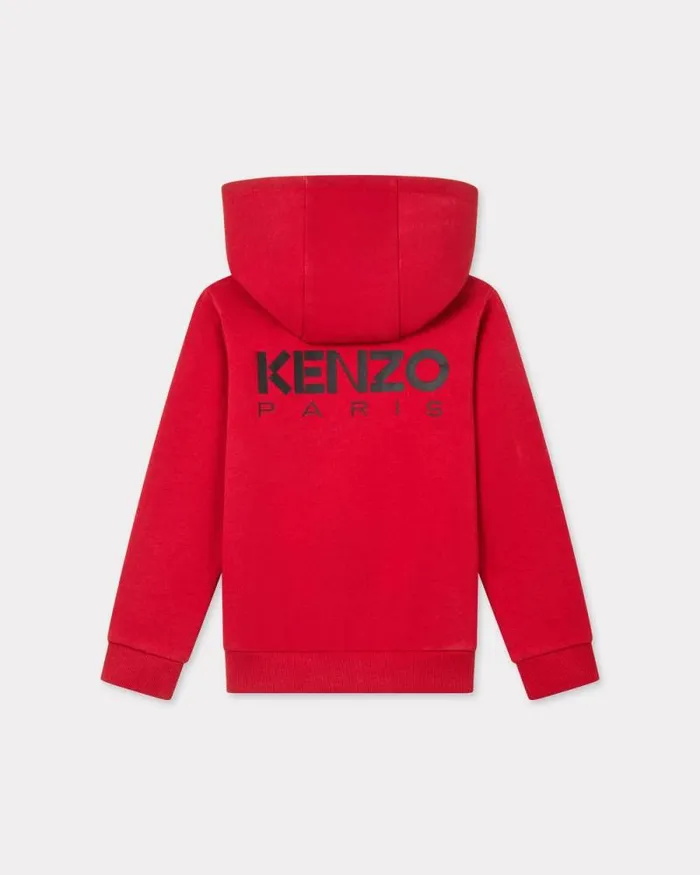 Kids Cotton Hoodie Cherry Kenzo Tshirts And Sweatshirts