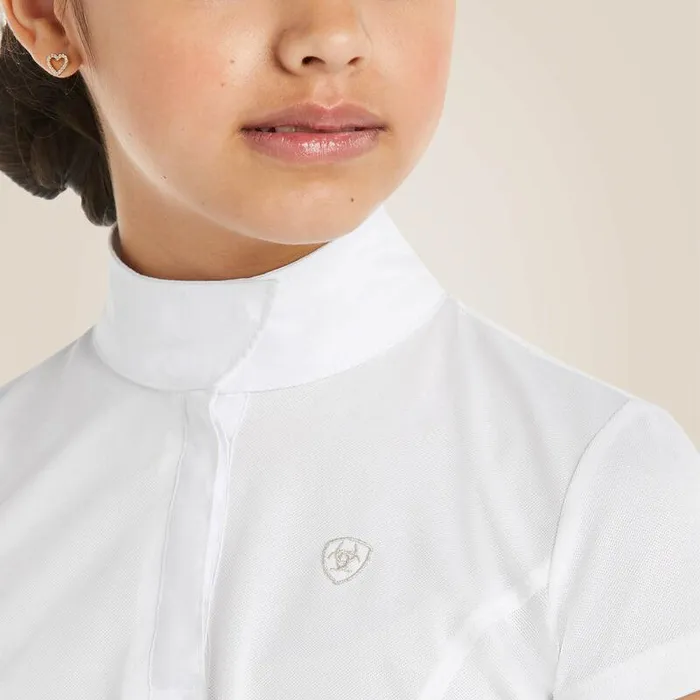Kids English Riding Clothing Ariat Aptos Show Shirt White Kids English Riding Clothing Ariat Aptos Show Shirt White