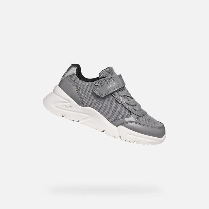 Kids Geox Sneakers LOFTUS JUNIOR Grey Low Top Sneakers Grey