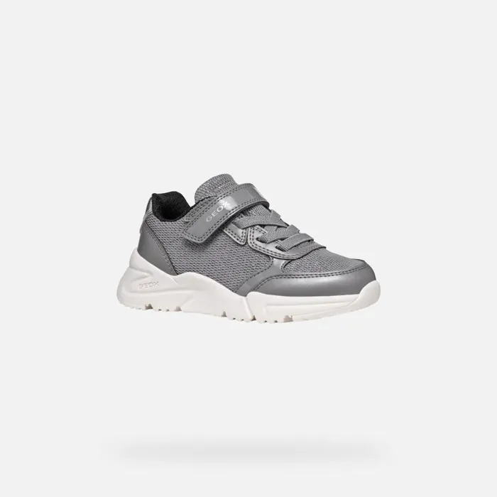 Kids Geox Sneakers LOFTUS JUNIOR Grey Low Top Sneakers Grey