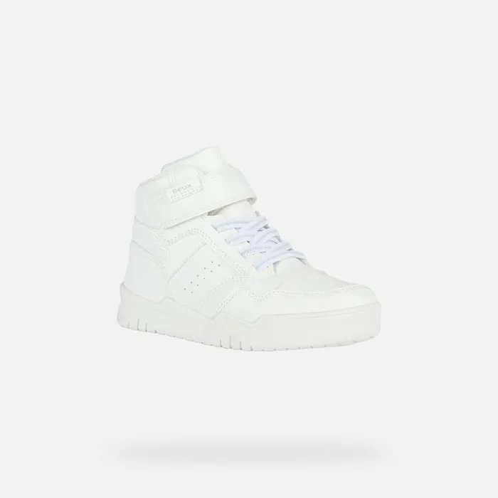 Kids Geox Sneakers PERTH F High Top Sneakers White Junior Boy Geox White