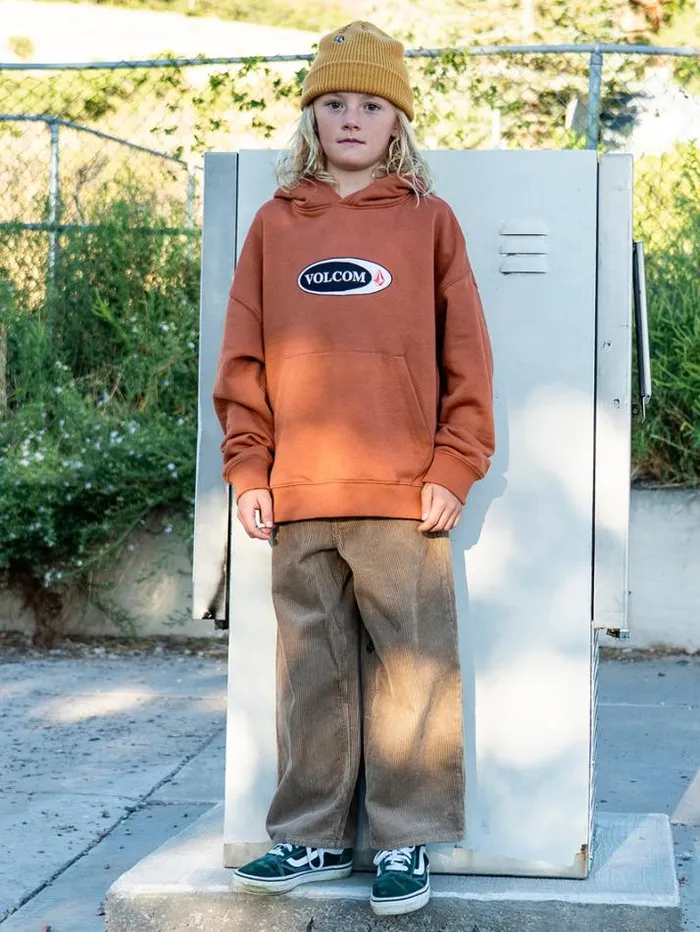 Kids Hoodies and Sweatshirts Volcom Big Boys Watanite Hoodie 8211 Rust