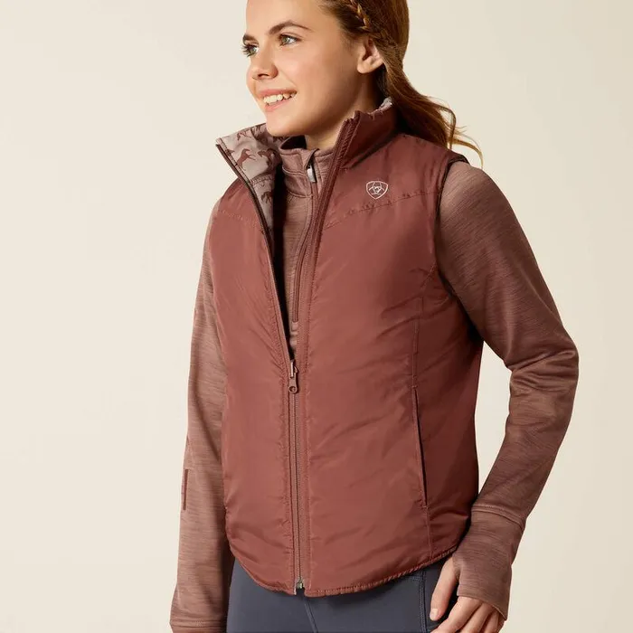 Kids Jackets and Vests Ariat Bella Reversible Insulated Vest Scattering Horses Kids Jackets and Vests Ariat Bella Reversible Insulated Vest Scattering Horses