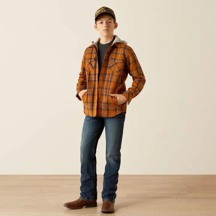 Kids Jackets and Vests Ariat Harvey Retro Shirt Jacket Roasted Pecan Kids Jackets and Vests Ariat Harvey Retro Shirt Jacket Roasted Pecan
