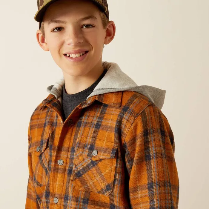 Kids Jackets and Vests Ariat Harvey Retro Shirt Jacket Roasted Pecan Kids Jackets and Vests Ariat Harvey Retro Shirt Jacket Roasted Pecan
