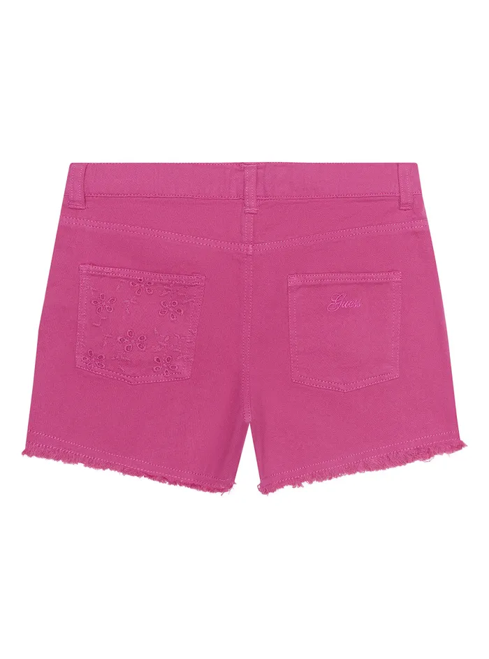 Kids Little Girl GUESS Purple Dragonfruit Denim Shorts 27 Kids Little Girl GUESS Purple Dragonfruit Denim Shorts 27