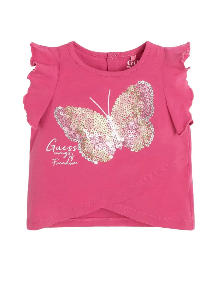 Kids Little Girl GUESS Purple Dragonfruit Tshirt 27