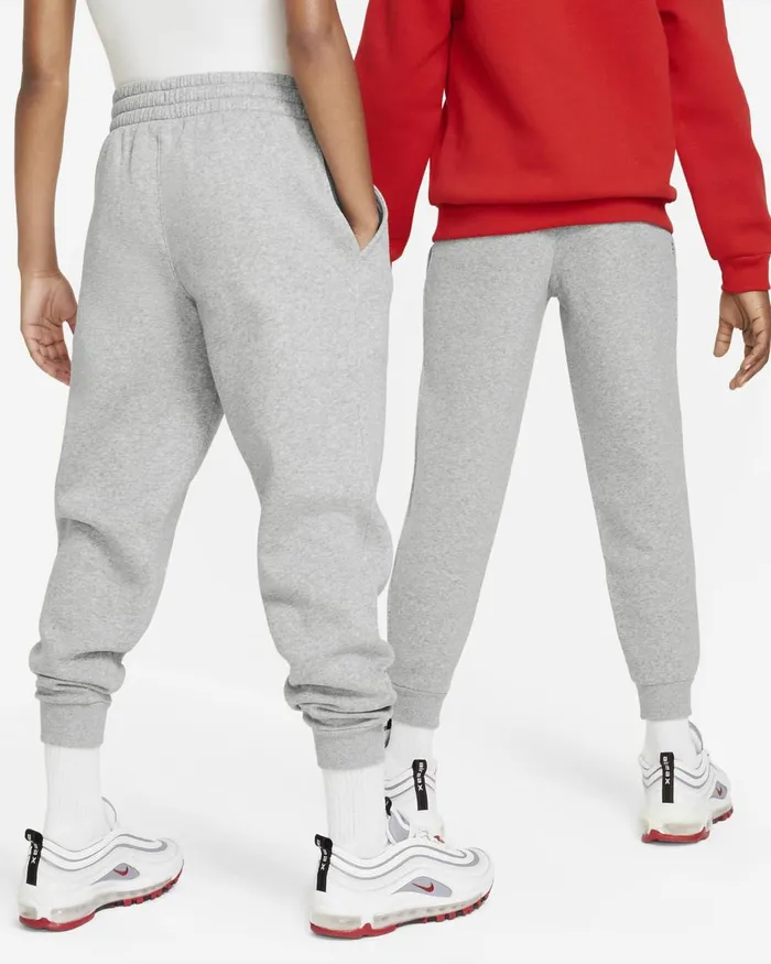 Kids Nike Trousers And Leggings Sportswear Club Fleece Dark Grey Heatherbase Greywhite