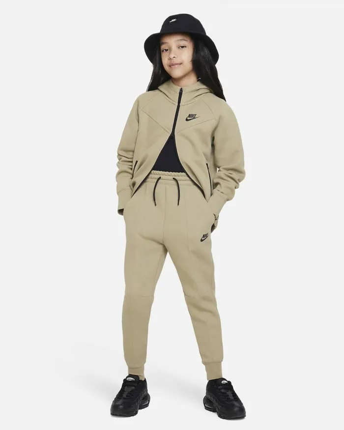 Kids Nike Trousers And Leggings Sportswear Tech Fleece Neutral Oliveblackblack