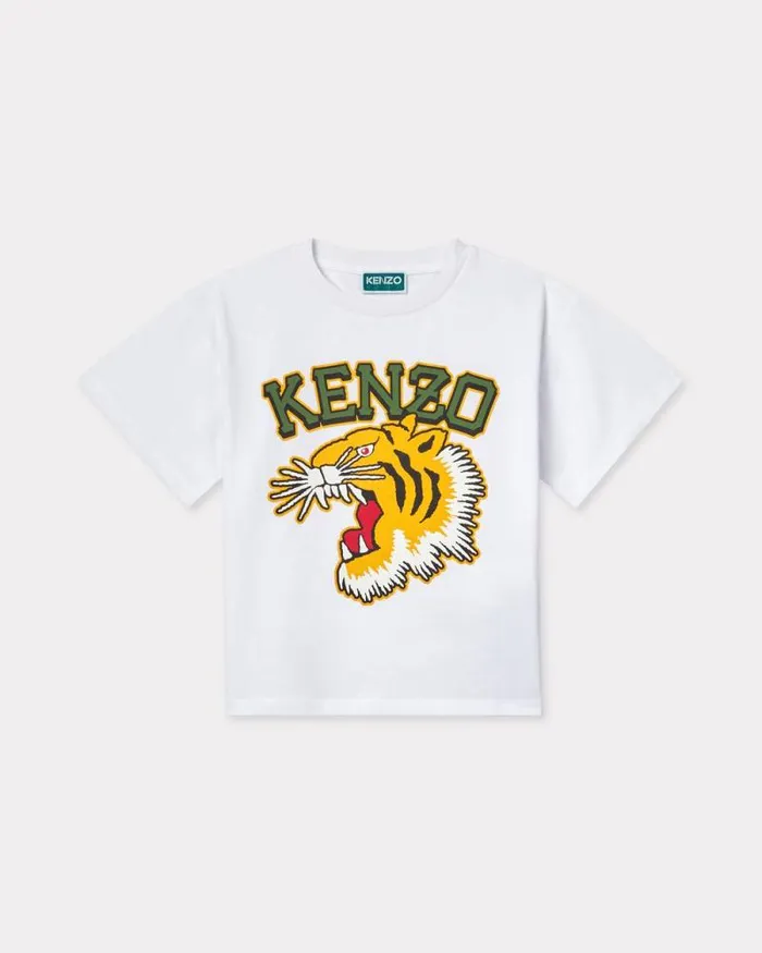 Kids Shortsleeved Cotton Tshirt White Kenzo Tshirts And Sweatshirts