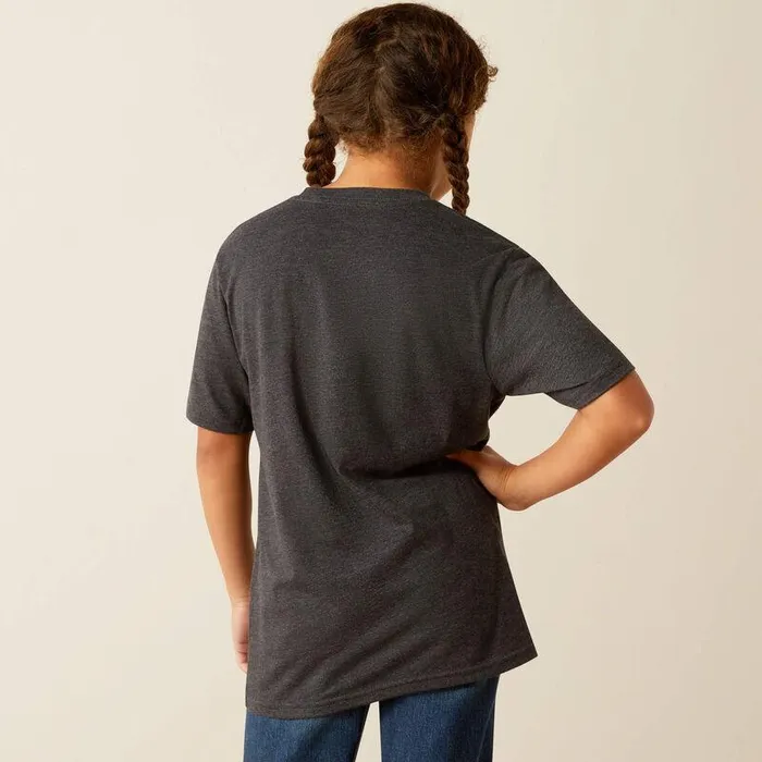 Kids TShirts and Polos Ariat Ariat Desert Child TShirt Charcoal Heather