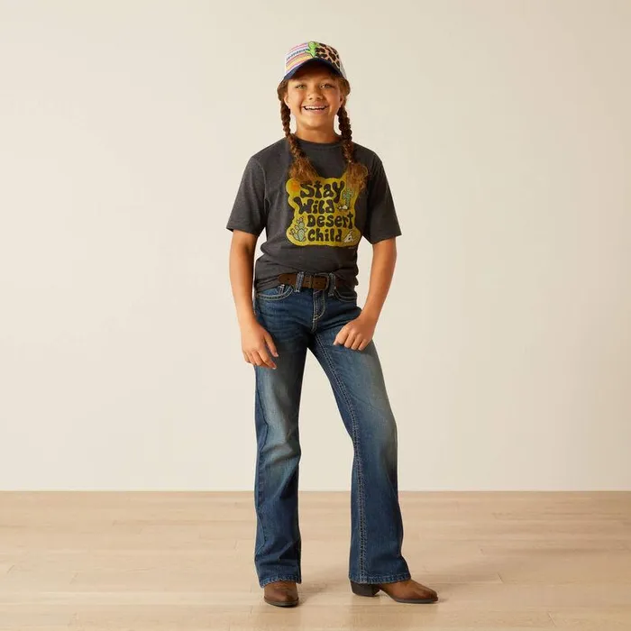 Kids TShirts and Polos Ariat Ariat Desert Child TShirt Charcoal Heather