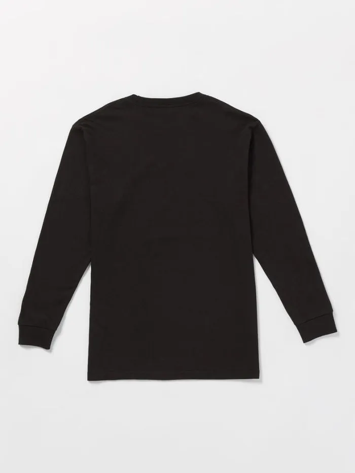 Kids TShirts and Tanks Volcom Big Boys Cheezmoso Long Sleeve Tee 8211 Black