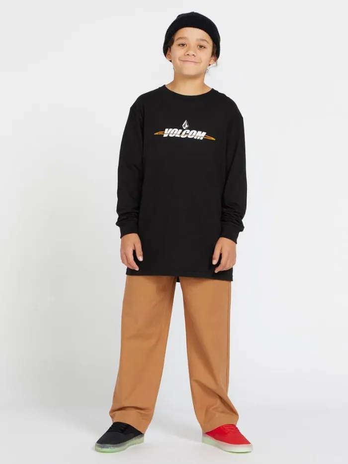 Kids TShirts and Tanks Volcom Big Boys Cheezmoso Long Sleeve Tee 8211 Black