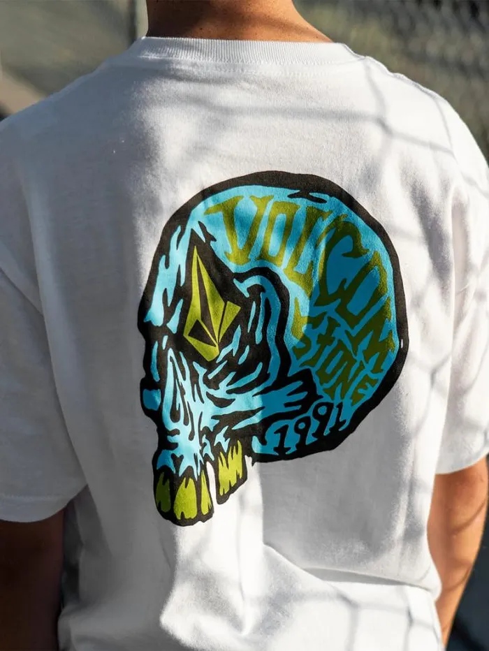 Kids TShirts and Tanks Volcom Big Boys Eyecolades Short Sleeve Tee 8211 White