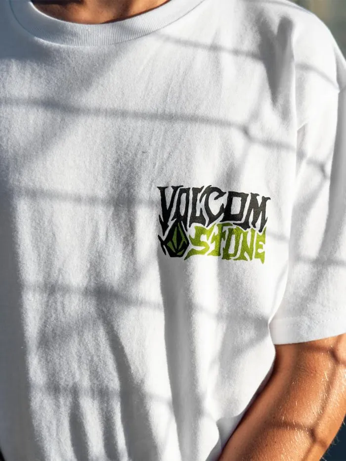 Kids TShirts and Tanks Volcom Big Boys Eyecolades Short Sleeve Tee 8211 White