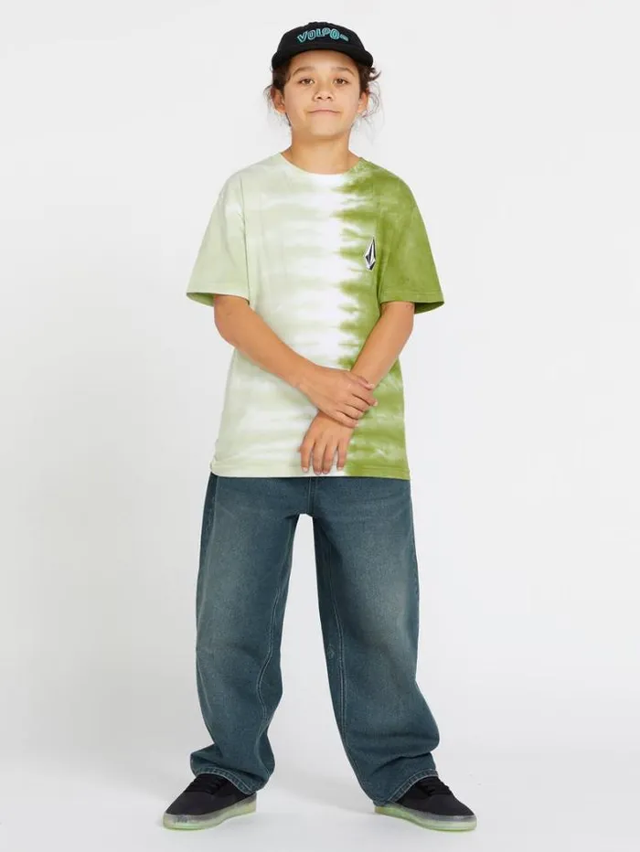 Kids TShirts and Tanks Volcom Big Boys Iconic Stone Plus Short Sleeve Tee 8211 Seaweed Green