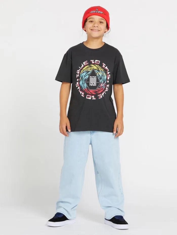 Kids TShirts and Tanks Volcom Big Boys Spinz Short Sleeve Tee 8211 Stealth